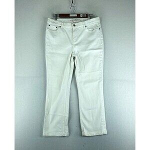 Lauren Jeans Co Womens White Tag Size 10 (33x27) Mid Rise Straight Leg Denim